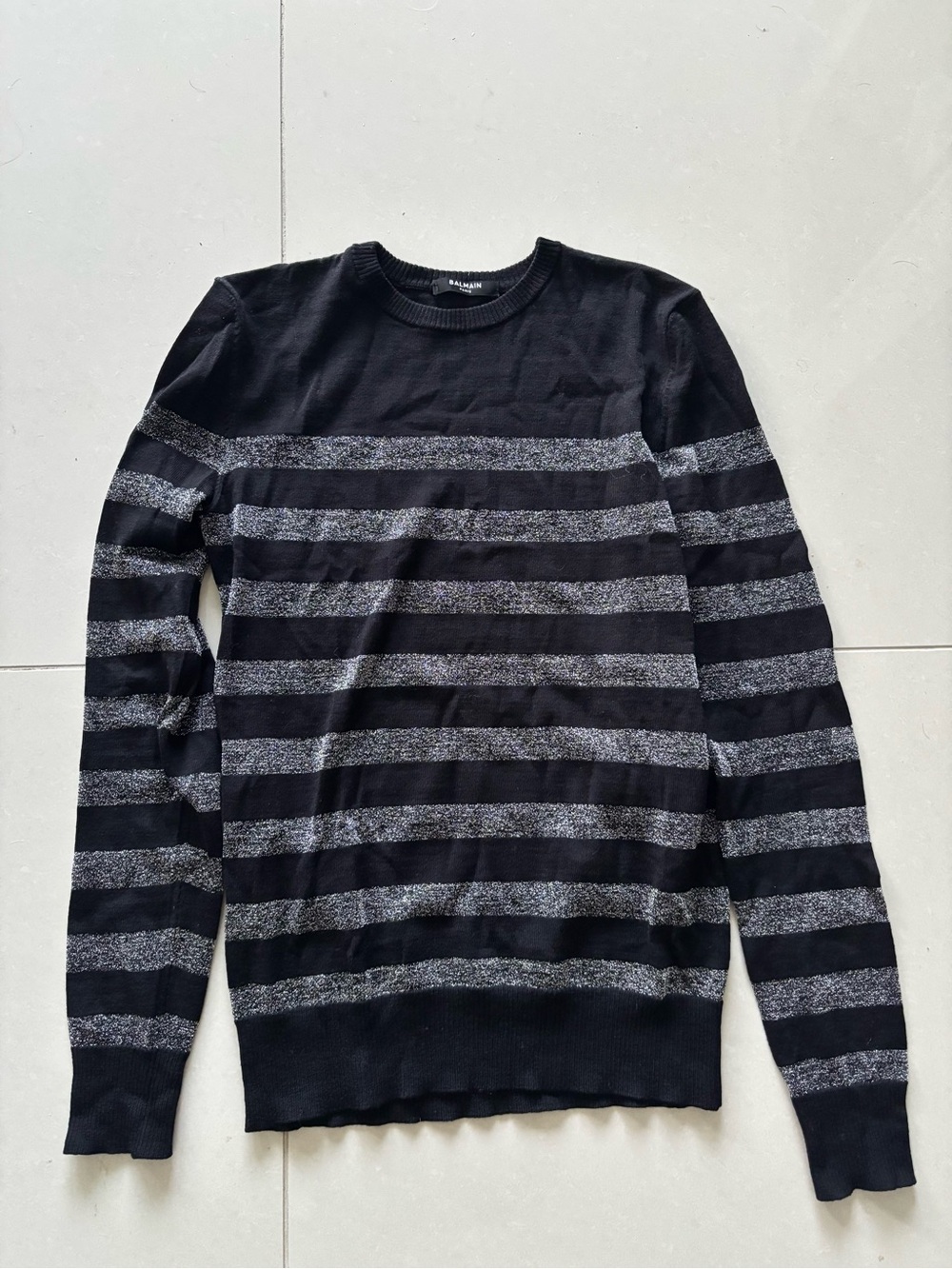 Balmain Glitter Striped Sweater